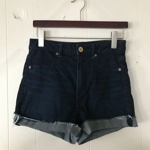 AE High waisted Dark Wash stretch short